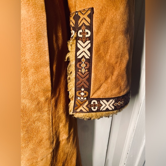 Vintage Full length Penny Lane style sheerling boho 1970s - Picture 7 of 10